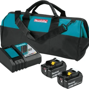 Makita BL1850BDC2X 18V LXT Lithium-Ion Battery and Rapid Optimum Charger Starter Pack