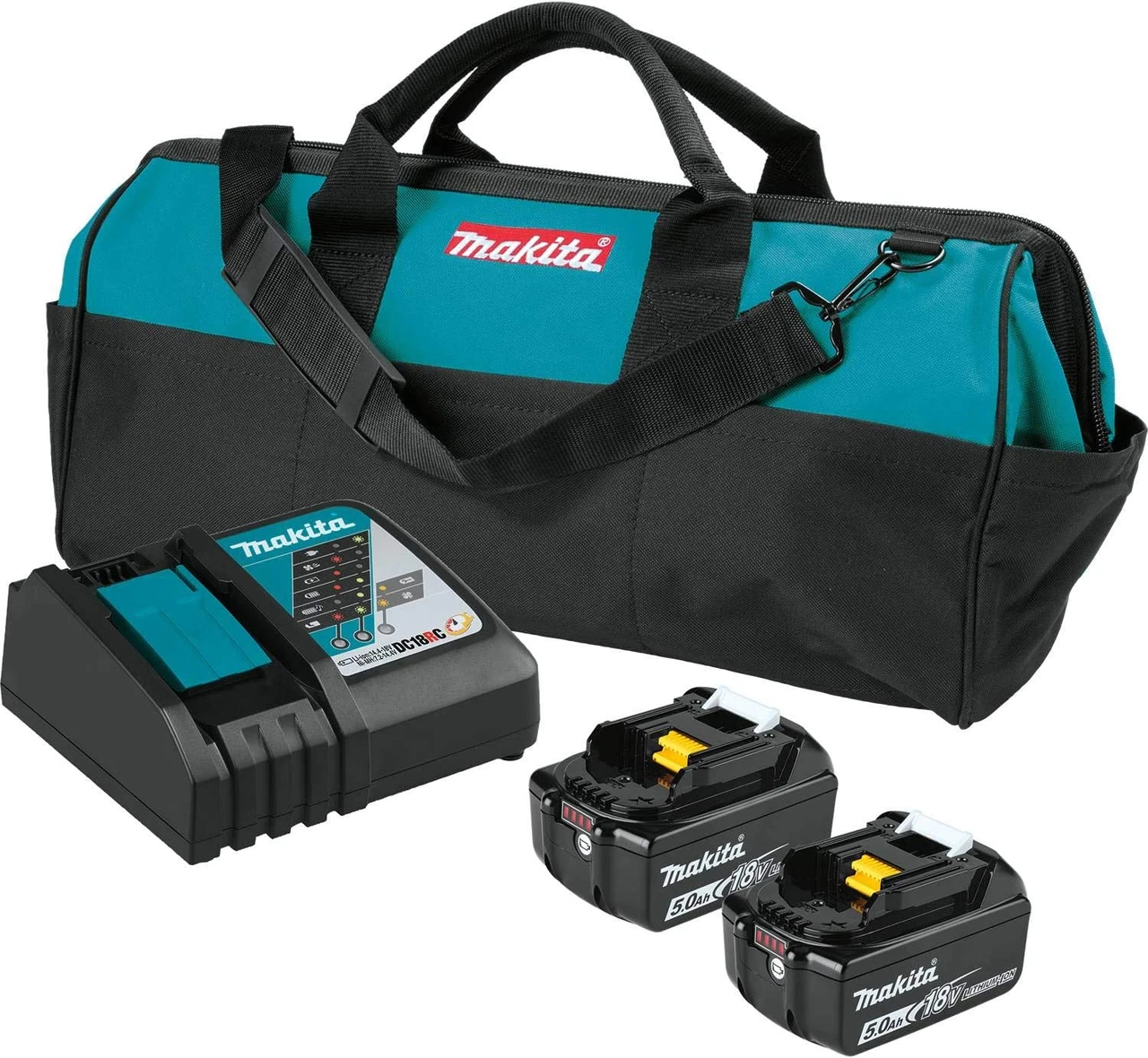 Makita BL1850BDC2X 18V LXT Lithium-Ion Battery and Rapid Optimum Charger Starter Pack