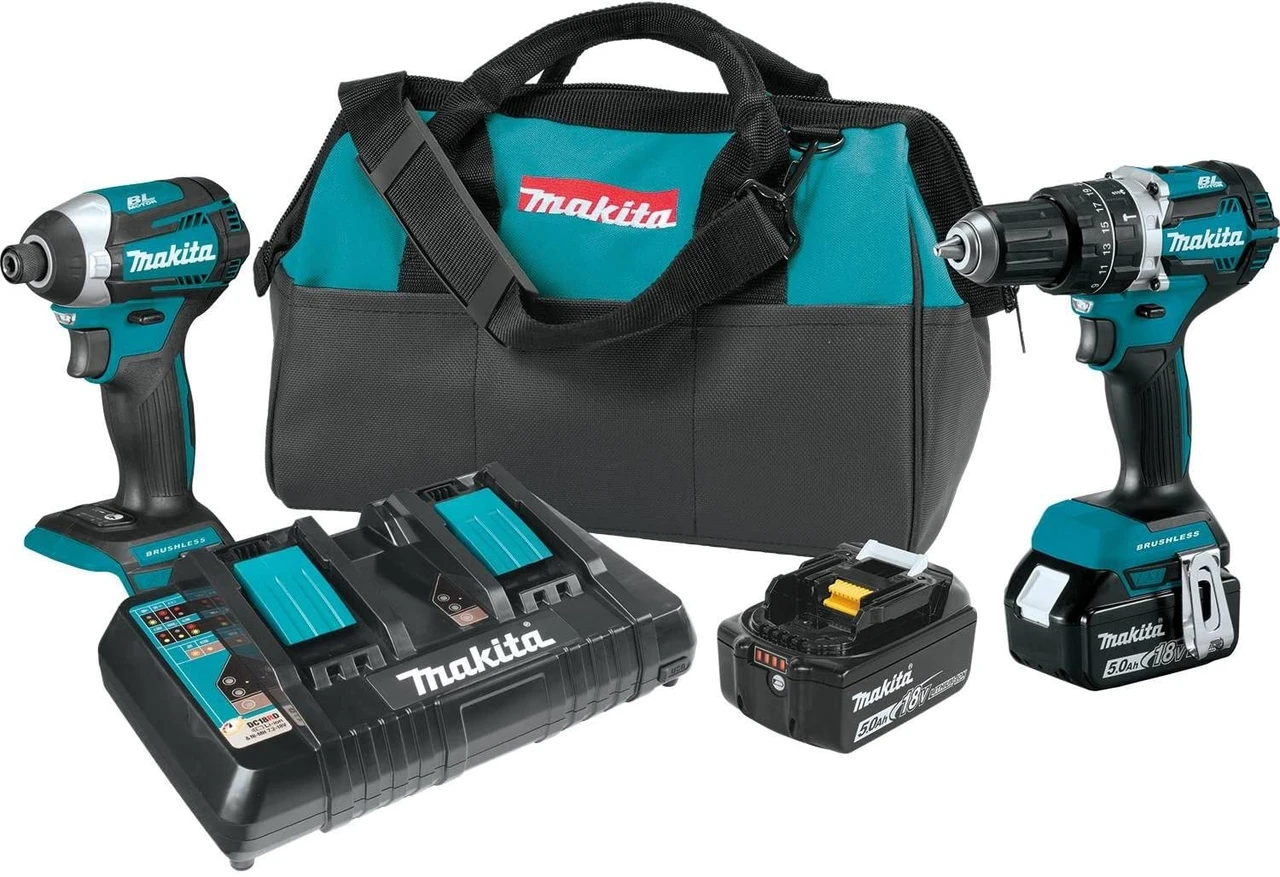 Makita XT275PT 5.0Ah 18V LXT Lithium-Ion Brushless Cordless Combo Kit (2 Piece)