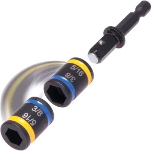 Malco Tools 5/16" & 3/8 X 2" Dual Sided Hex Driver Cleanable, Reversible (MSHC1)