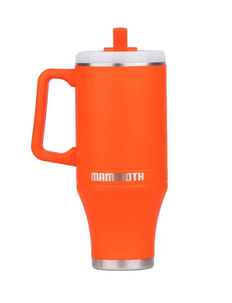 Mammoth Ascent Orange 40 oz Tumbler with handle