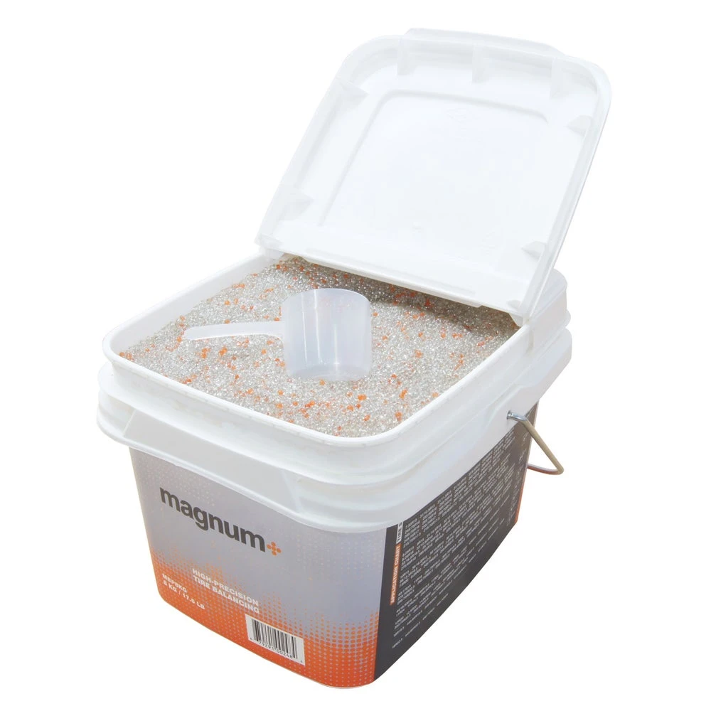 Magnum+ MBP8KG open bulk tub filled with tire balancing beads