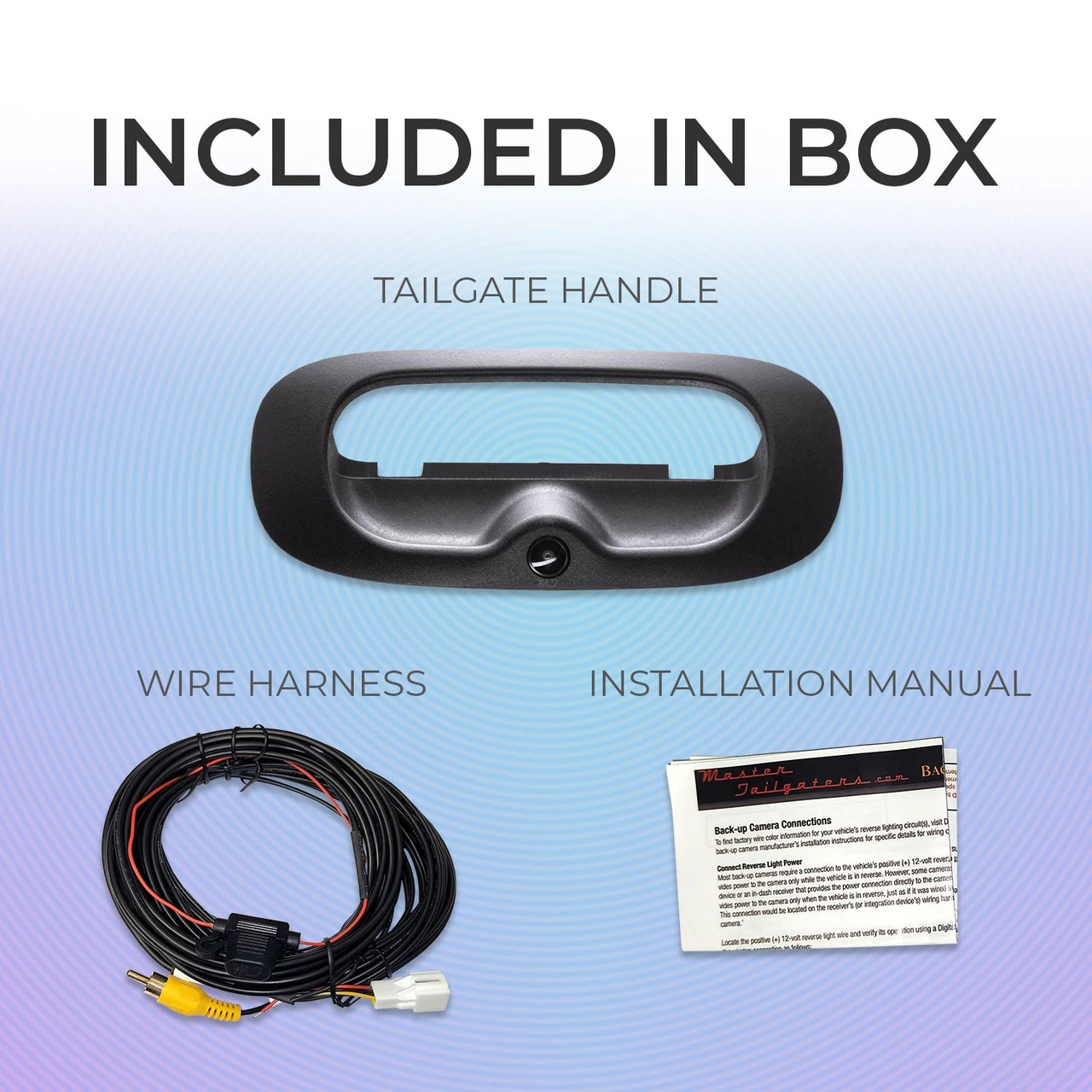 Master Tailgaters Dodge Dakota (1997-2011) Black Replacement Tailgate Bezel with Backup Camera (MT-DD97B) — product image 6