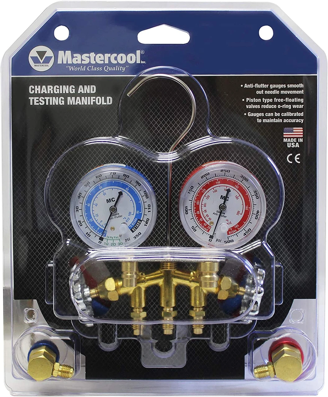 Mastercool A/C Manifold Gauge Set R134A With 60" Hoses For Auto A/C (66661) — product image 2