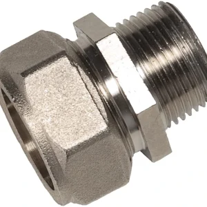 Maxline M8003 Straight Fitting for 3/4-Inch Tubing with 3/4-Inch Male NPT Thread