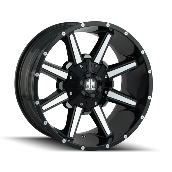 Mayhem Arsenal 8104 Gloss Black Machined Wheels