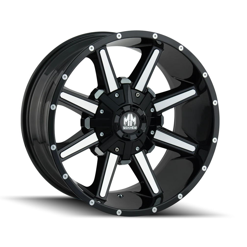 Mayhem Arsenal 8104 Gloss Black Machined Wheels