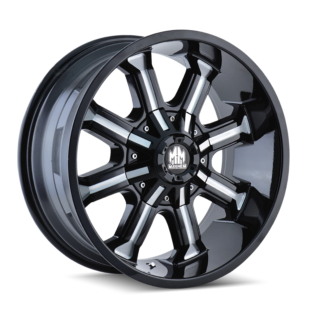 Mayhem Beast 8102 Gloss Black with Milled Spokes Wheels