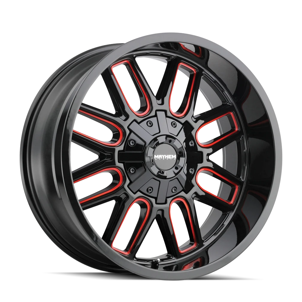 Mayhem Cogent 8107 Gloss Black Prism Red Wheels