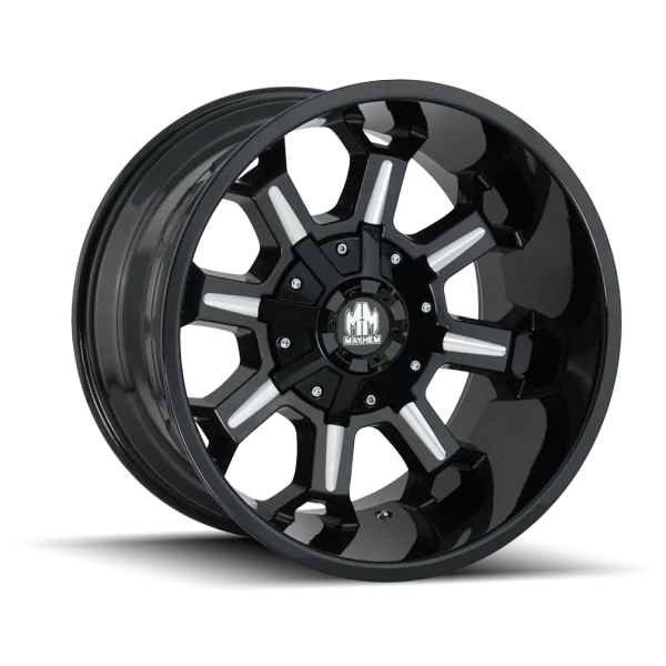 Mayhem Combat 8105 Gloss Black Milled Wheels