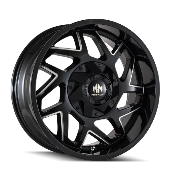 Mayhem Hatchet 8106 Gloss Black Milled Wheels