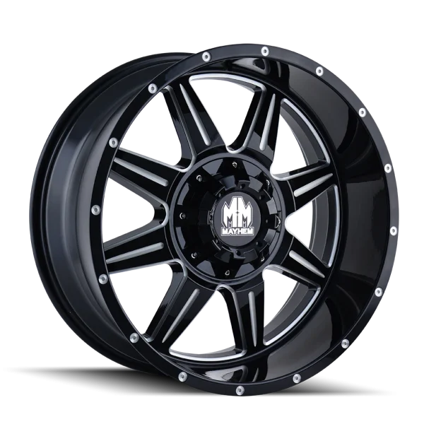 Mayhem Monstir 8100 Gloss Black Milled Wheels