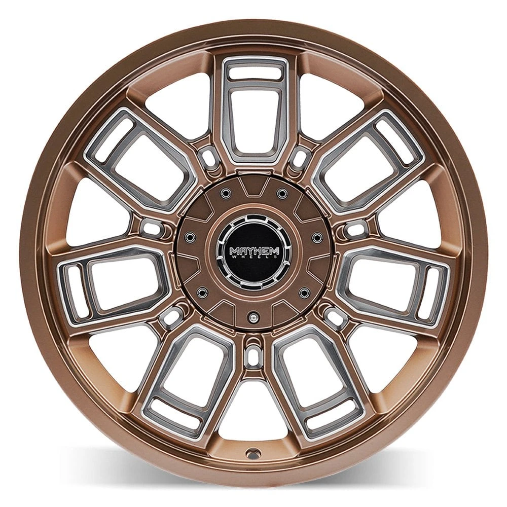 Mayhem Ordinance 8118 Matte Bronze Milled Wheels (8118-2937MZ, 8118-2952MZ) — product image 2