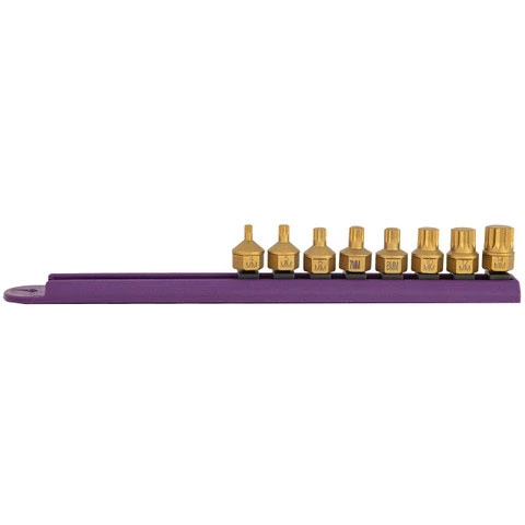 Mayhew 16006 Titanium-Coated Low-Profile Dual Drive Set, Triple Square, 8-Piece