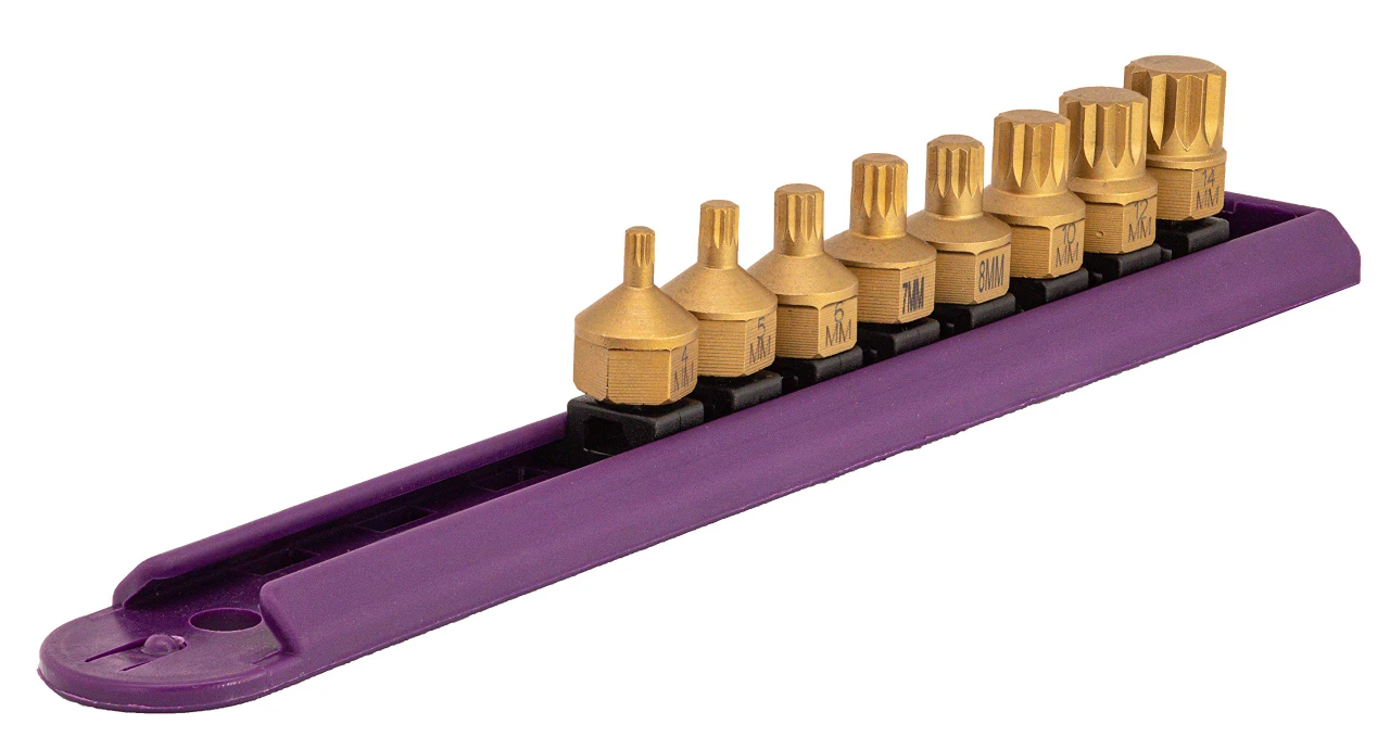 Mayhew 16006 Titanium-Coated Low-Profile Dual Drive Set, Triple Square, 8-Piece — product image 3