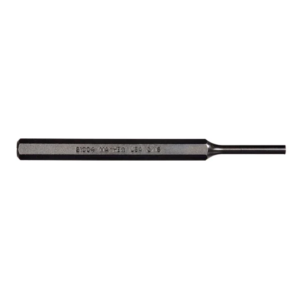 Mayhew 3/16" x 1-1/4" Hex Black Oxide Pin Punch (21004)