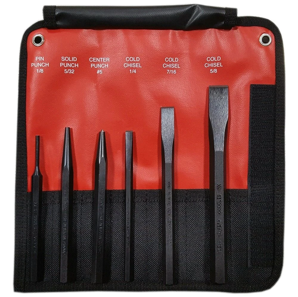 Mayhew 31406 6 - Piece Hardened Steel Punch & Chisel Set