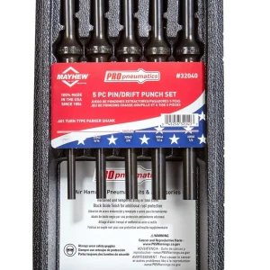 Mayhew 5-Pieces Pin/Drift Punch Pneumatic Set (32040)