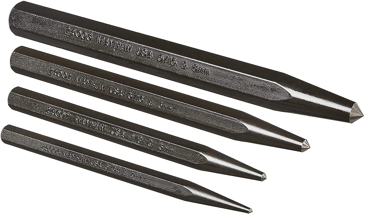 Mayhew 4-Pieces Center Punch Set (62215)