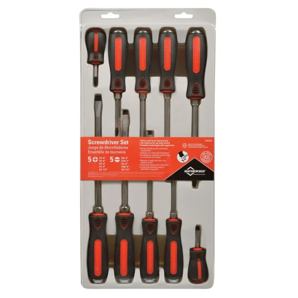 Mayhew 66306 Cats PAW 10 Piece Capped End Screwdriver Set