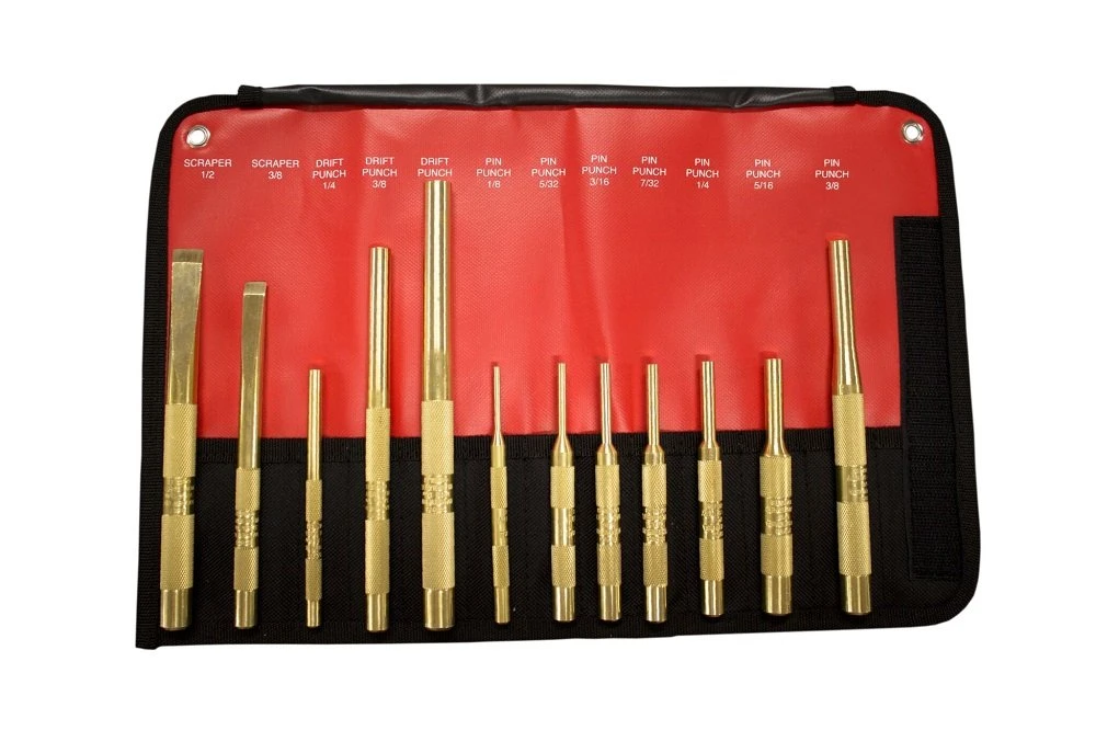 Mayhew 12-Pieces SAE Brass Punch & Scraper Set (67012)