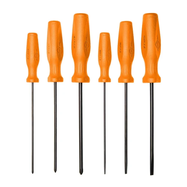 Mayhew 6-Pieces Hi-Vis Orange Long Slotted & Phillips Set (27021LTHVO)