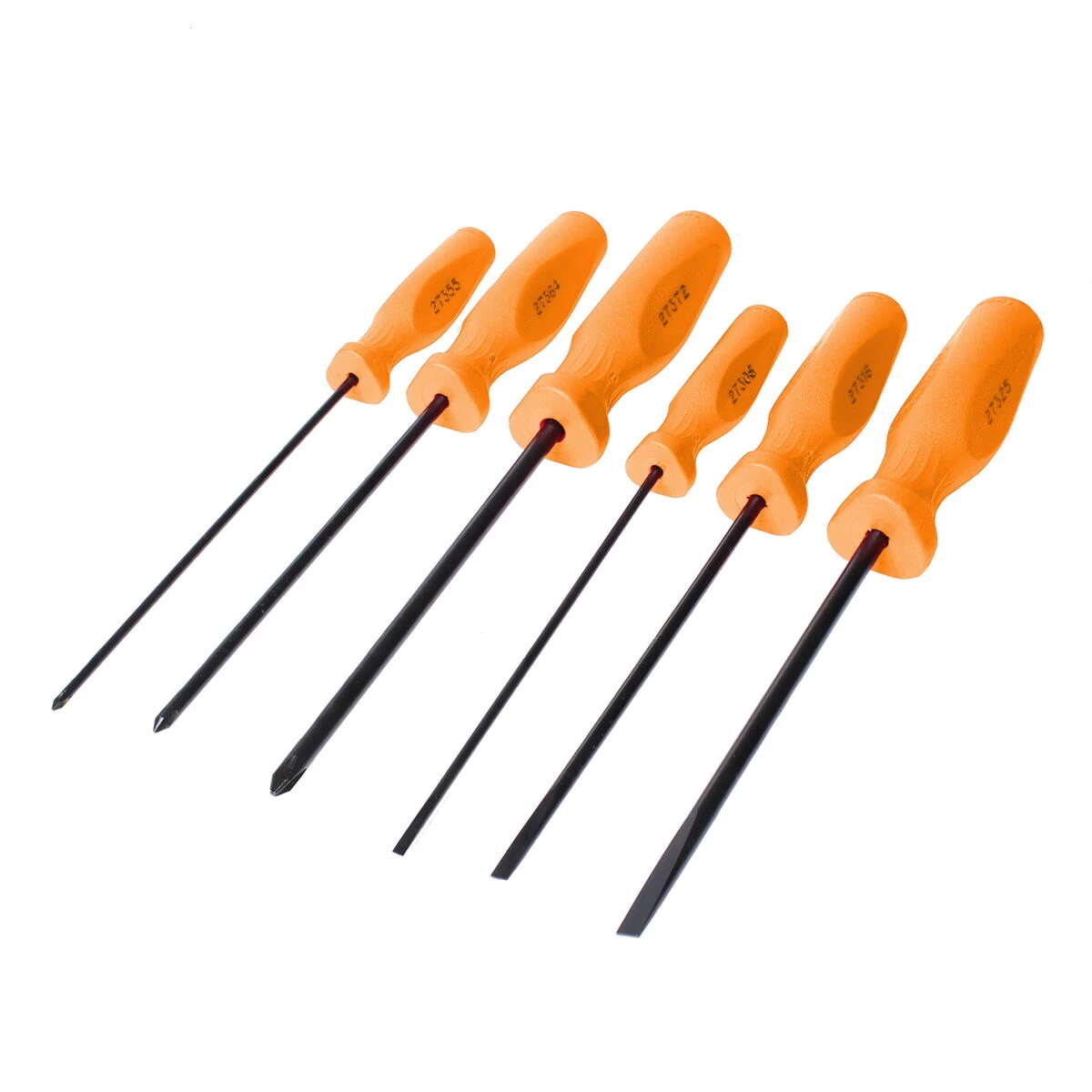 Mayhew 6-Pieces Hi-Vis Orange Long Slotted & Phillips Set (27021LTHVO) — product image 2