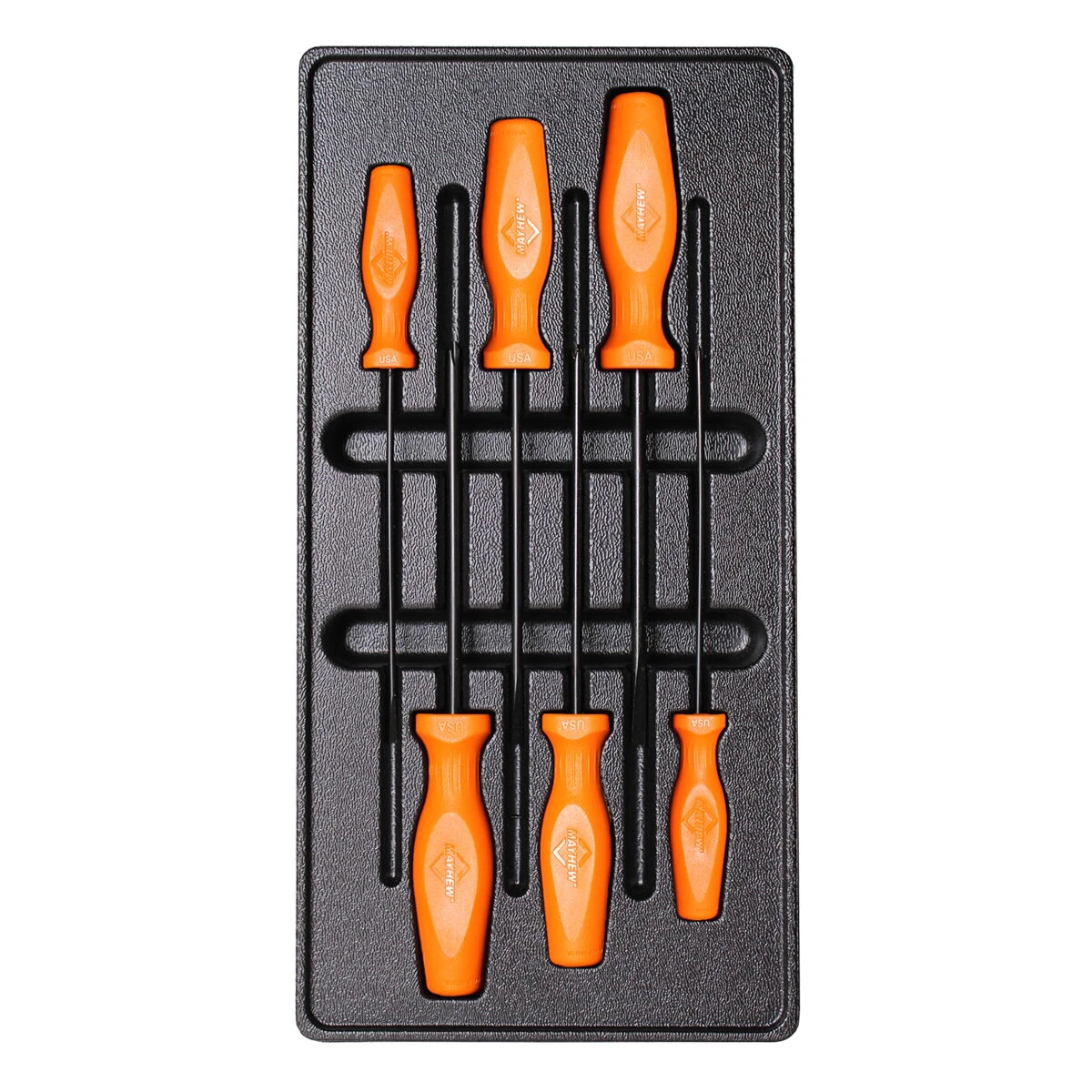 Mayhew 6-Pieces Hi-Vis Orange Long Slotted & Phillips Set (27021LTHVO) — product image 3