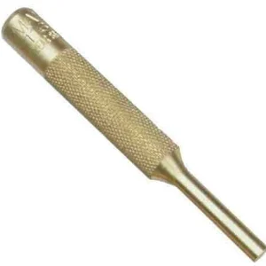 Mayhew Tools 25703 Brass Pin Punch, 1/8" x 4" Long, Knurled Finish