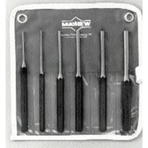 Mayhew Tools 62080 Metric Pin Punch Set, 6 Pieces, 3mm to 8mm