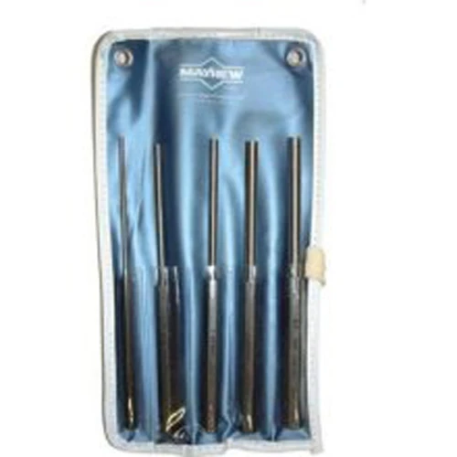 Mayhew Tools 76065 Long Pin Punch Set, 5 Pieces, Economy Finish