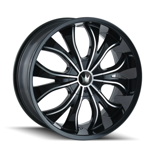 Mazzi Hustler 342 Gloss Black Machined Wheels