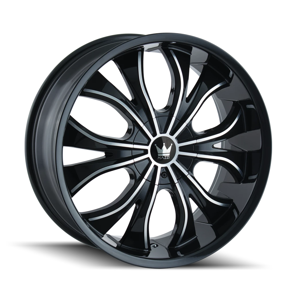 Mazzi Hustler 342 Gloss Black Machined Wheels
