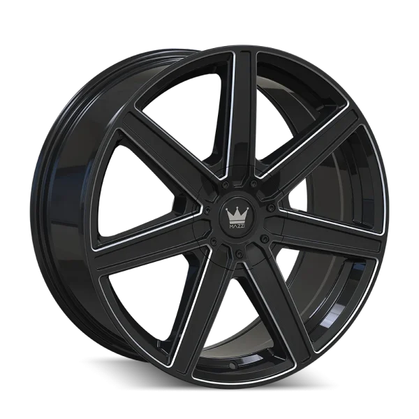 Mazzi Laguna 377 Gloss Black Milled Wheels (376-2856B)