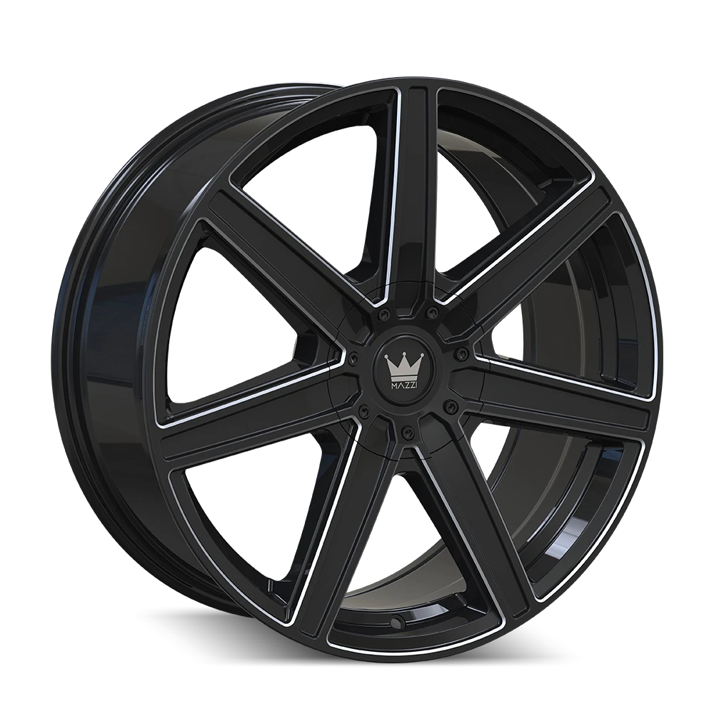 Mazzi Laguna 377 Gloss Black Milled Wheels (376-2856B)