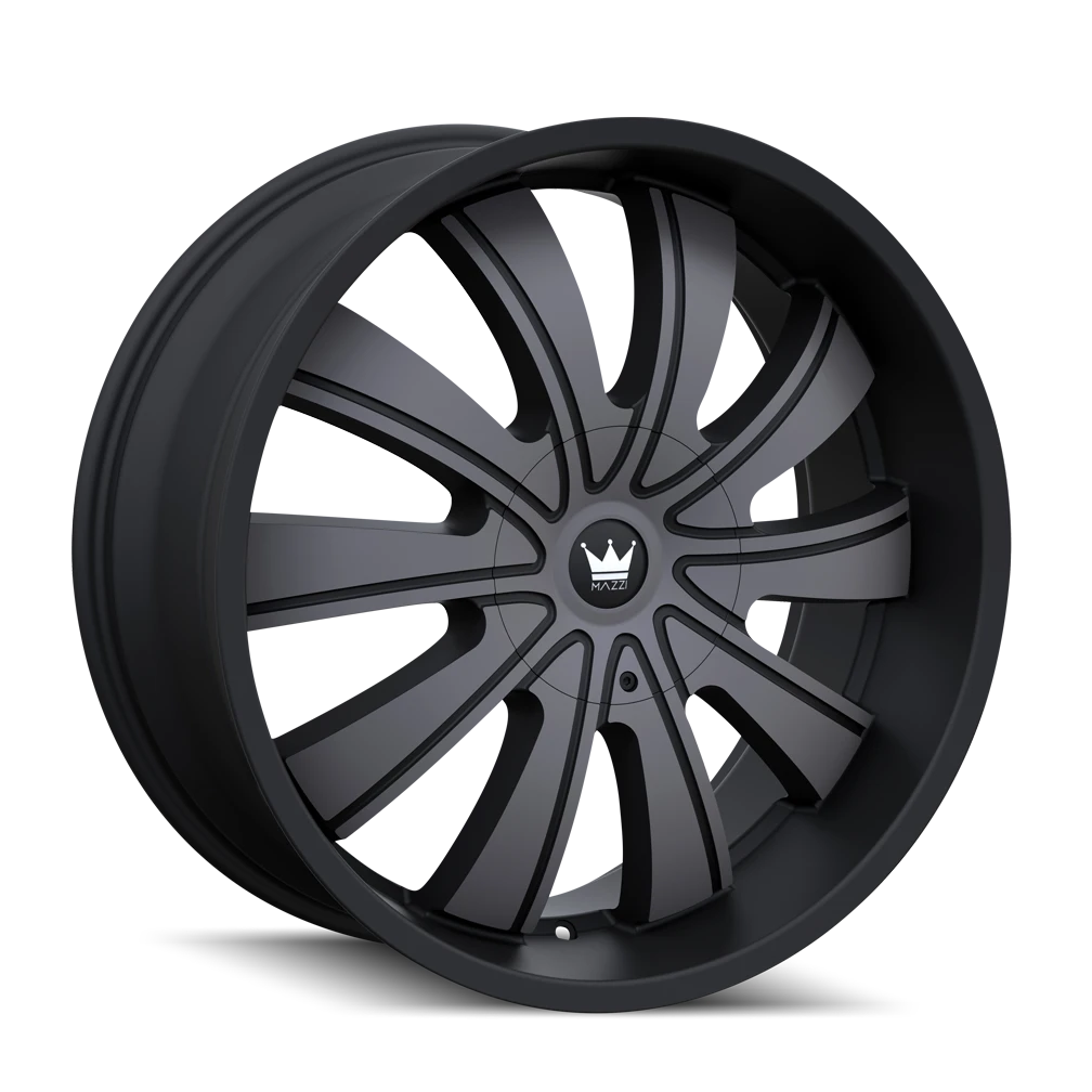 Mazzi Rolla 374 Matte Black Machined with Dark Tint Wheels
