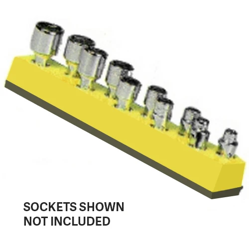 Mechanics Time Saver Neon Yellow 10-Hole Socket Organizer (483)