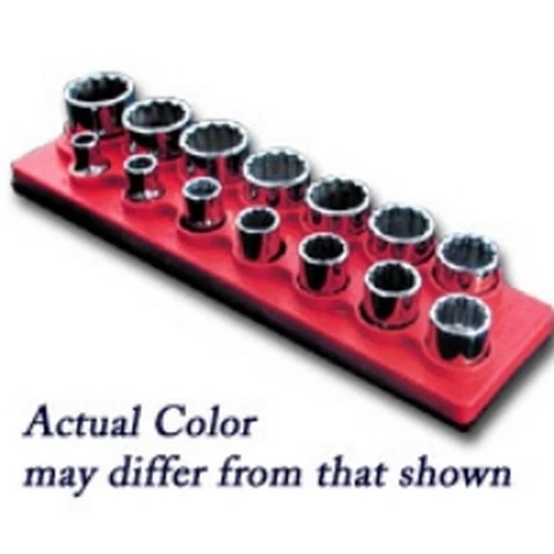 Mechanics Time Saver Red 14-Hole Shallow Socket Organizer (5011)