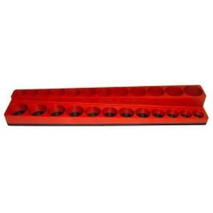 Mechanics Time Saver Red 24-Hole Shal/Deep 3/8" Socket Holder (SD3811)