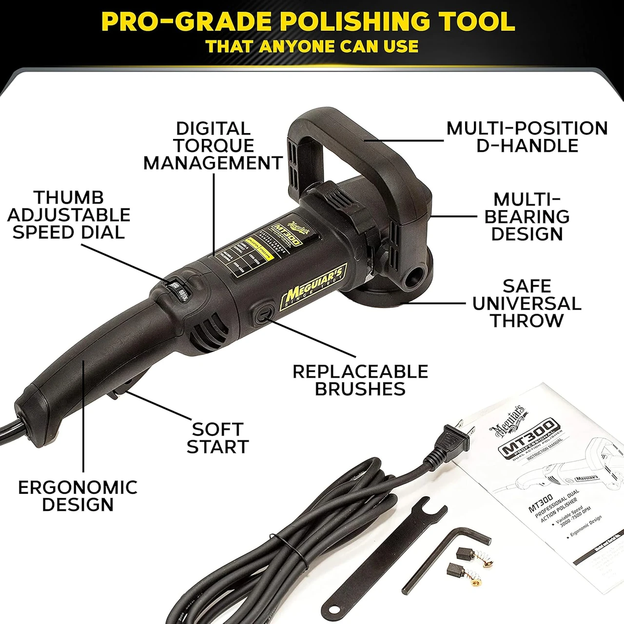 Meguiar's MT300 Professional Dual Action Variable Speed Polisher, 120 Volt — product image 4
