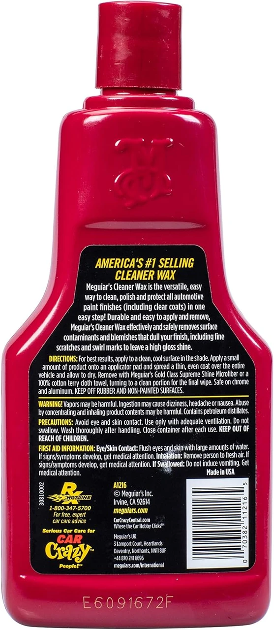 Meguiar's Cleaner Wax Liquid A1216 16 oz (A1216) — product image 3