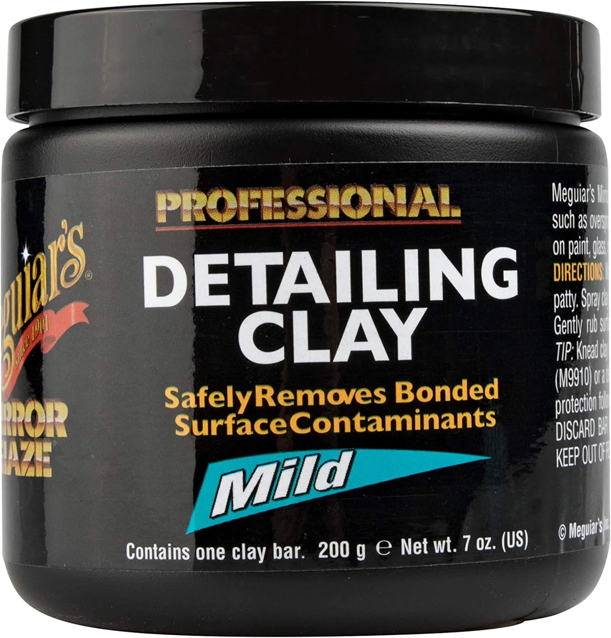 Meguiar's Mild Detailing Clay 200g Bar for Paint Prep (C2000)