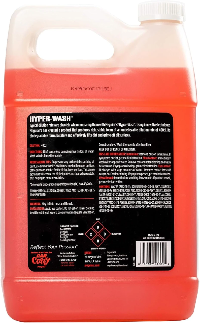 Meguiar's Hyper Wash Foaming Car Wash – 1 Gallon (D11001) — product image 4