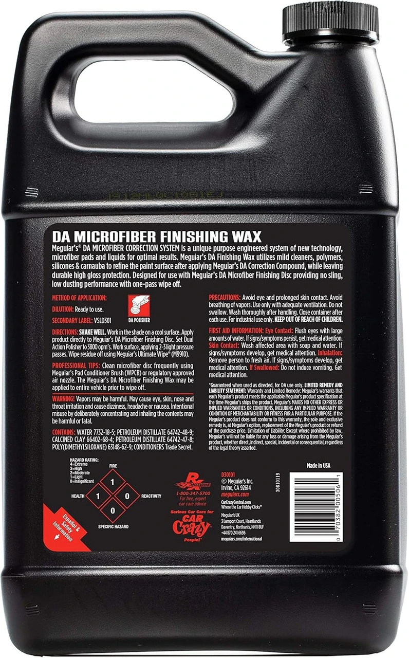 Meguiar's DA Microfiber Finishing Wax 1 Gallon (D30101) — product image 3