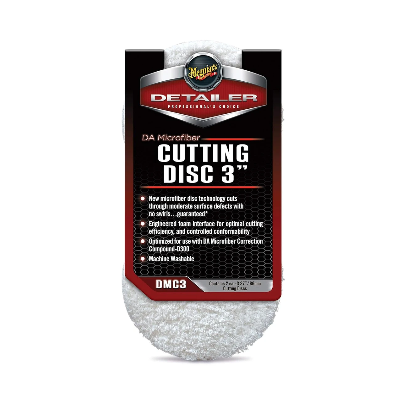 Meguiar's DA Microfiber Cutting Discs 3" 2-Pack (DMC3)