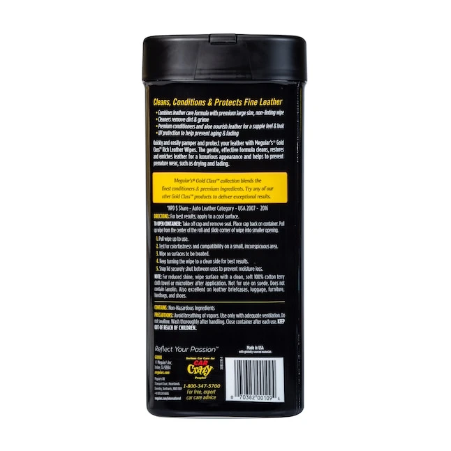 Meguiar's Gold Class Rich Leather Wipes (G10900) — product image 7