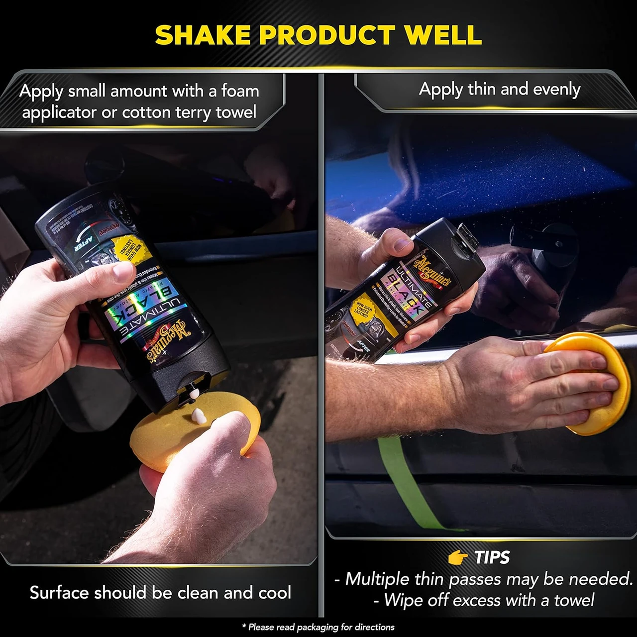 Meguiar's Ultimate Black Plastic Restorer 12 Oz (G15812) — product image 4