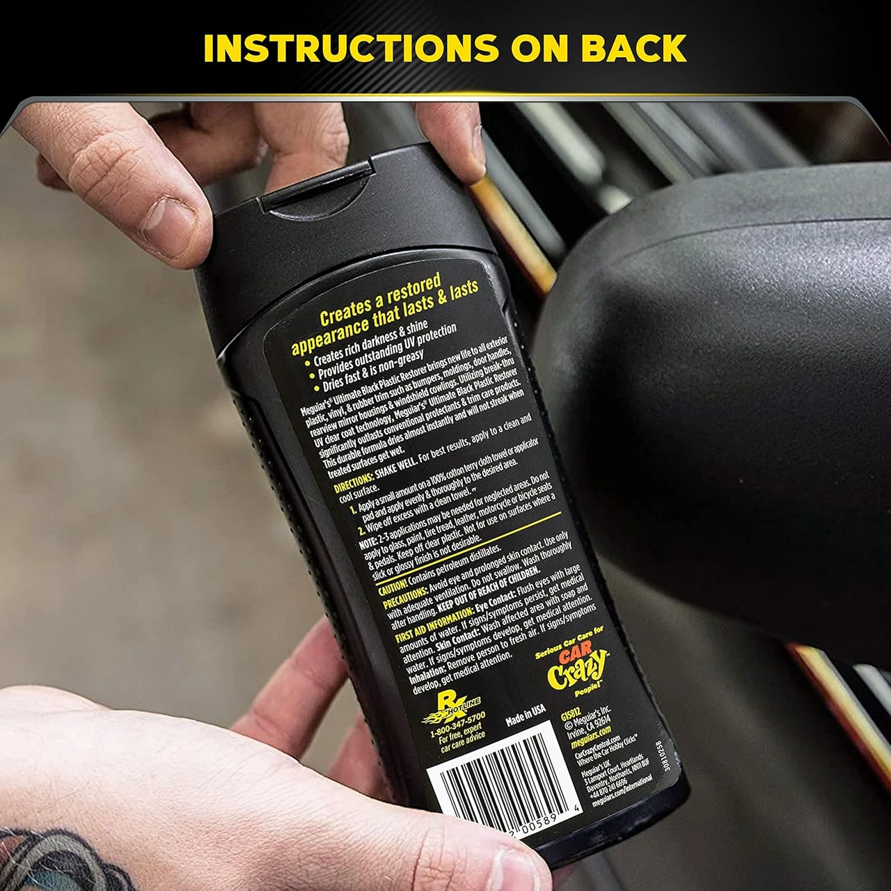 Meguiar's Ultimate Black Plastic Restorer 12 Oz (G15812) — product image 7