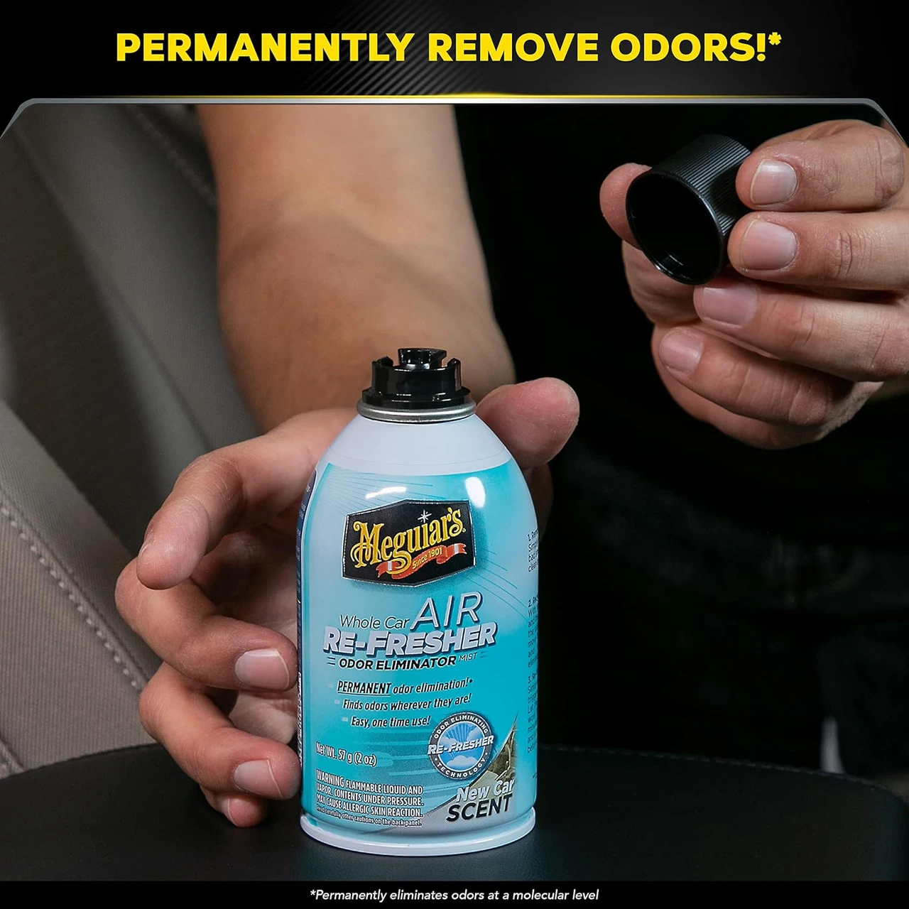 Meguiar's Whole Car Air Refresher New Car Scent 2 Oz Aerosol (G16402) — product image 2