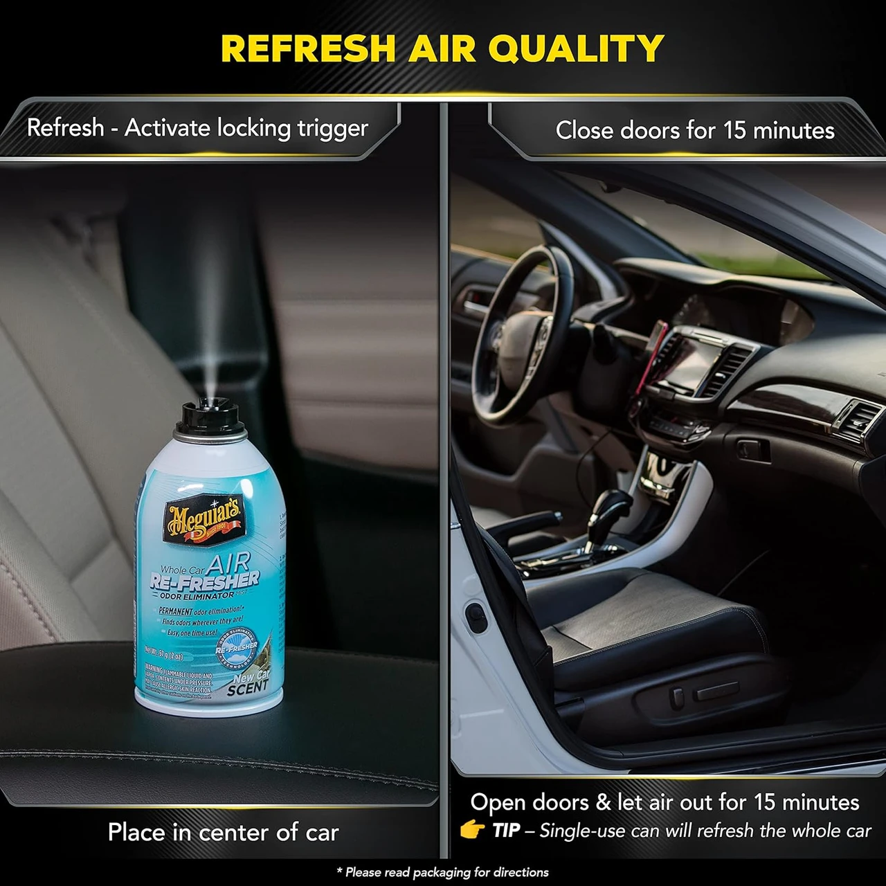 Meguiar's Whole Car Air Refresher New Car Scent 2 Oz Aerosol (G16402) — product image 5